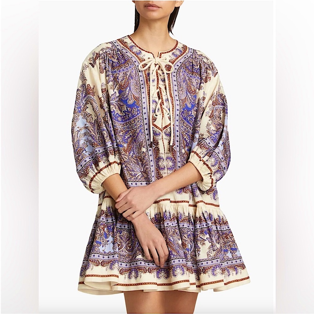 ZIMMERMAN “Ottie” paisley mini dress (Z1)